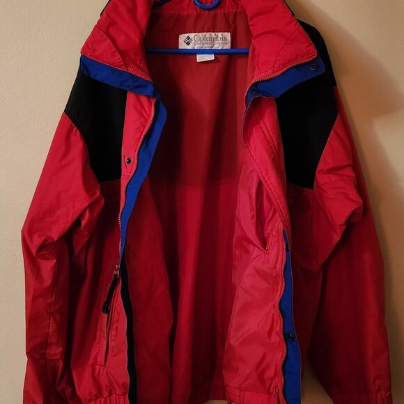 Vintage Columbia Vamoose Jacket Men's Large Red & Black Warm High Quality - Picture 7 of 11